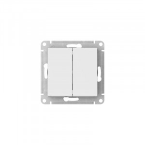 ATLASDESIGN 2-клавишный ПЕРЕКЛЮЧАТЕЛЬ, сх.6/2, 10АХ, быстрозажимные клеммы, БЕЛЫЙ ATN000165S