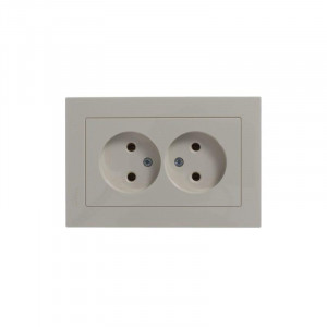 Розетка 2-м СП AtlasDesign 16А IP20 без заземл. в сборе беж. SE ATN000220