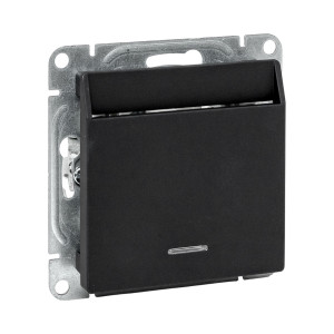 Механизм выключателя, карточный, с подсветкой, ч-рный Эпика EKF UP1-SWB-card