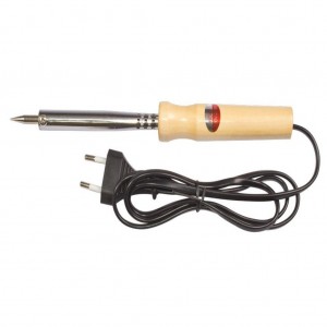 WD-60, Паяльник 220В/60Вт, деревянная ручка, нихромовый нагреватель, жало 6мм