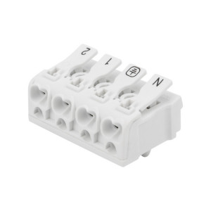 Клемма пружинная соединительная КСП 4-полюсная с монтажными ножками 07-6216-1