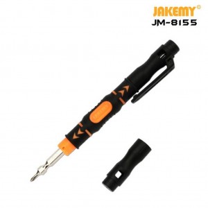 JM-8155 ----, Карманная отвертка в виде авторучки, защитный колпачок, защелка для фиксации