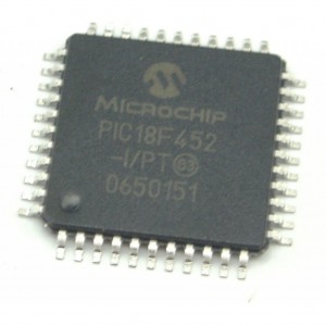 PIC18F452-I/PT, Микроконтроллер PIC 16384 x 16-ППЗУ/1536-ОЗУ  10-АЦП 34 порта ввода-вывода 4 таймера + сторожевой таймер  2 x 10-Bits-PWM шины USART/I2C/SPI  ICSP