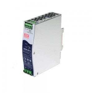 WDR-60-5, Преобразователь AC-DC на DIN-рейку 50Вт, выход 5В/0…10A, рег. вых=5…6В, вход 180…550V AC, 47…63Гц /254…780V DC, изоляция 3000В AC, в кожухе 32х125.2х102мм, -30…+85°С