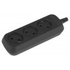 Колодка удлинителя 3-м без заземл. черн. KX-3-B Б0061683