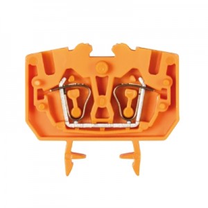 Проходная клемма (MINI) WKF 2,5/M/15 OR, Проходная клемма, MINI, верхний подвод кабеля, 2 точки подключения, тип фиксации провода: пружинный, номинальное сечение: 2,5 мм кв., 24A, 800V, ширина: 5 мм,цвет: оранжевый, тип монтажа: DIN15