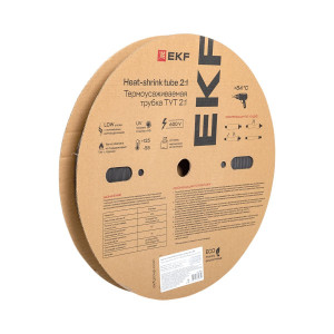 Термоусаживаемая трубка ТУТ нг 25/12,5 черная рулон PROxima tut-25-b