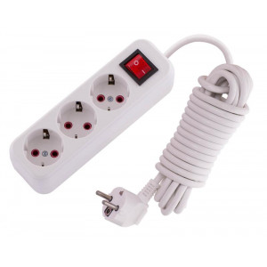 Удлинитель 3х5м с заземл. 16А IP20 Lila с выкл. 720-0305-302