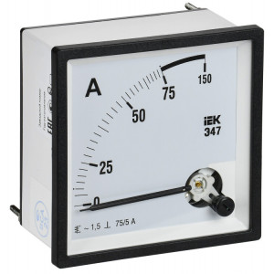 Амперметр Э47 75/5А кл. точн. 1,5 96х96мм IPA20-6-0075-E