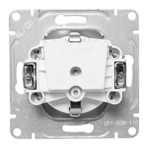 Механизм розетки, 16А, с заземлением, без шторок, белый Эпика EKF UP1-SOW-110