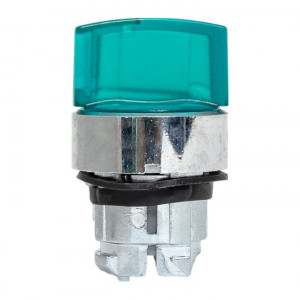 Исполнительный механизм переключателя ХB4 зеленый на 3 положения с фиксацией, с подсветкой с короткой ручкой IP65 EKF XB4BD3FL-G-65