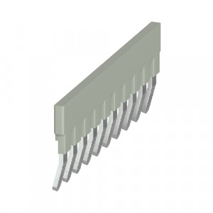 Соединительная перемычка IVB WTN 4-10 IN, Соединительная перемычка, 10 полюсов, изолированная, втычная, для клемм: WTN 4, монтаж в зажимную клетку, цвет: серый