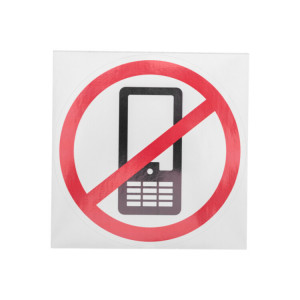 56-0042 Наклейка запрещающий знак «Использование мобильных телефонов запрещено» 150х150 мм REX