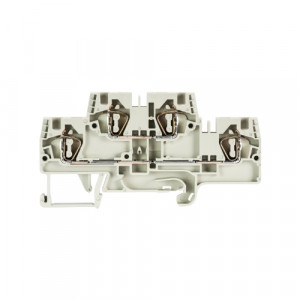 Этажная клемма WKFN 4 E/35, Этажная клемма, 2 этажа, тип фиксации провода: пружинный, номинальное сечение: 4 мм кв., 32A, 500V, ширина: 6 мм, цвет: серый, тип монтажа: DIN35