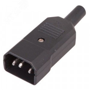 Сетевой разъем на кабель вилка тип C14, Разъем питания серии AC, вилка 3-х полюсная на кабель, 10А 250В