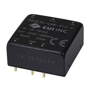 PDQE30-Q48-S12-D, Преобразователи постоянного тока в постоянный с изоляцией dc-dc isolated, 30 W, 18 75 Vdc input, 12 Vdc, 2500 mA, single regulated output, DIP