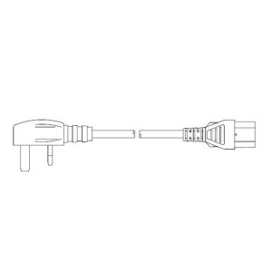 2104H 10 C3, Кабели питания переменного тока 10AMP 250V BRITISH 8FT (2.5M) BLACK