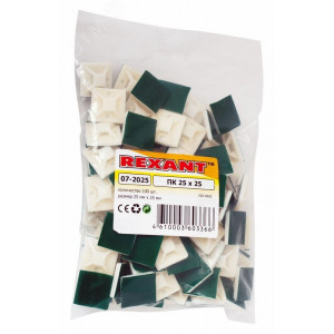 Площадка самоклеящаяся 25х25мм бел. (уп.100шт) 07-2025