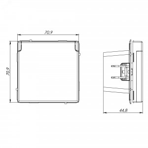 Розетка силовая, 2P+E, с з/ш, с крышкой, IP44, KANT, белая магнолия 7000013