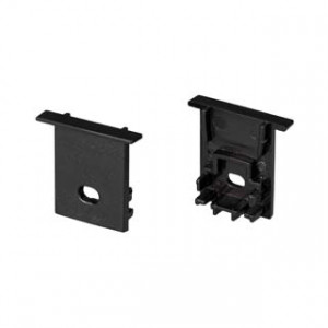Заглушка SL-COMFORT-1722-F BLACK c отверстием 031778, Пара заглушек чёрного цвета (с отверстием) для профиля SL-COMFORT-1722-F BLACK. В комплекте 2 заглушки. Цена за комплект.