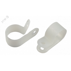 Скоба кабельная нейлоновая под винт 5 мм NO-225-289 белая 10 шт Б0066634