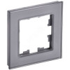 Рамка 1-м BRITE РУ-1-2-БрСе стекло сер. BR-M12-G-K03
