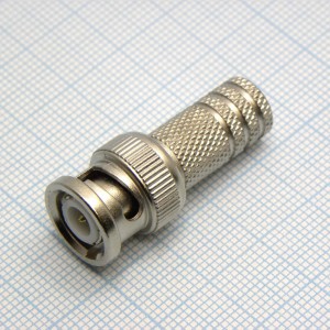 BNC штекер, накрутка RG-6, ВЧ разъем