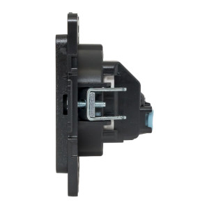 Розетка 1-м СП Стокгольм 10А IP20 без заземл. защ. шторки механизм черн. PROxima EZR10-022-10