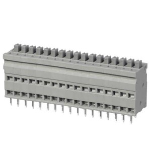 TBL009V-254-17GY-2GY, Фиксированные клеммные колодки Terminal block, screwless, 2.54, Vertical, 17, Gray w Gray Button