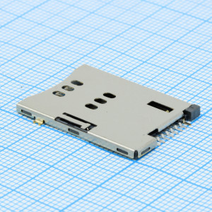 L-KLS1-SIM-110-6P-0-R, Разъем SIM карты 6 контактов