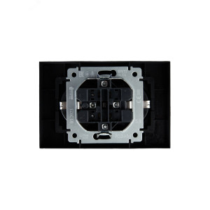 Розетка 2-м СП BRITE РС12-3-БрГ 16А в сборе с заземл. без защ. шторок графит BR-R21-16-K53-F