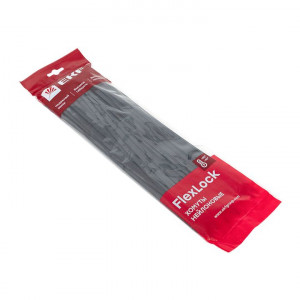 Хомут P6.6 стандартный (ч), 4.8x300 (100шт) FlexLock PROxima plc-fl-ctsb-4.8x300