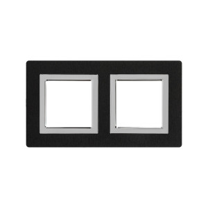 Рамка из алюминия, "Avanti", черная, 2 поста (4 мод.) 4402834