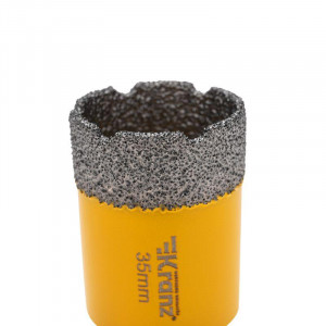 Коронка алмазная профессиональная по керамограниту и железобетону М14, вакуумное спекание, 35мм, для УШМ KR-92-1017