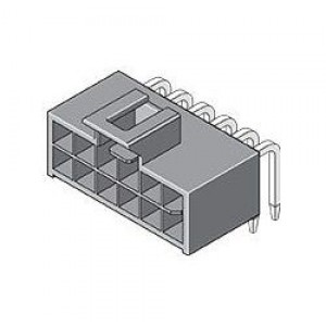 105314-1214, Проводные клеммы и зажимы NanoFit RA Hdr TH DR 14Ckt 0.38um Au Blk