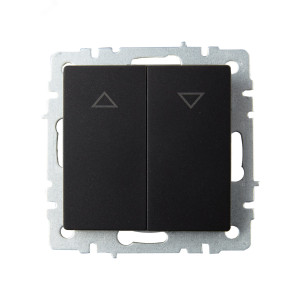 BRITE Выключ. жалюзи 10А ВС10-1-5-БрЧ черн. BR-V15-0-10-K02