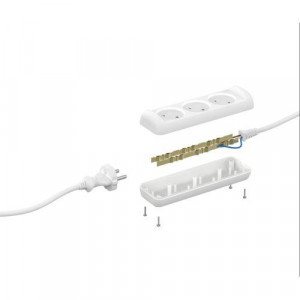 Удлинитель 3х3м без заземл. 6А IP20 ШВВП 2х0.75 Б0035748