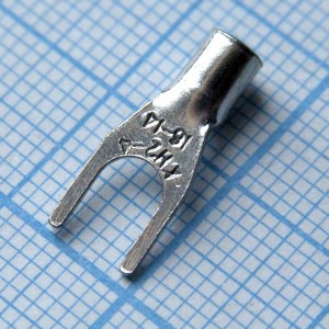 GSNB 2-5S, наконечник кабельный вилочный без изоляции d=5.3мм, сеч. пров.1.5-2.5мм2