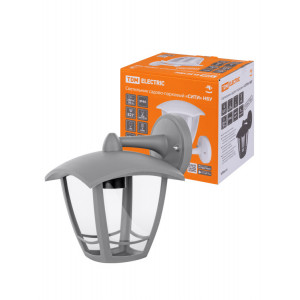 Светильник садово-парковый "СИТИ" НБУ 07-60-002 У1 4-х гранник настенный вниз серый SQ0330-1321