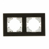Рамка 2-местн. Ugra стекло черн. С1120-031