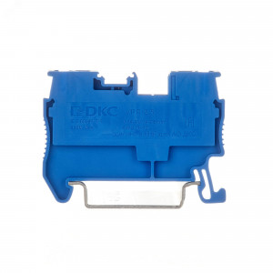 Клемма проходная, зажим push-in, 2 точки подключения, 2.5 кв.мм, синяя VPR-2.5-BU