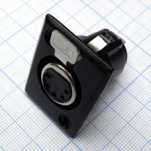 CANNON 24 5F, Аудио разъём XLR - розетка приборная, 5 контактов, цвет - чёрный