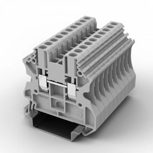 Проходная клемма UUT-2.5-GY, Проходная клемма, тип фиксации провода: винтовой, номинальное сечение: 2,5 мм кв., 24A, 1000V, ширина: 5,2 мм, цвет: серый, тип монтажа: DIN35