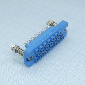 РП10-22 Л-П розетка, Соединитель  низкочастотный, прямоугольный, внутреннего монтажа