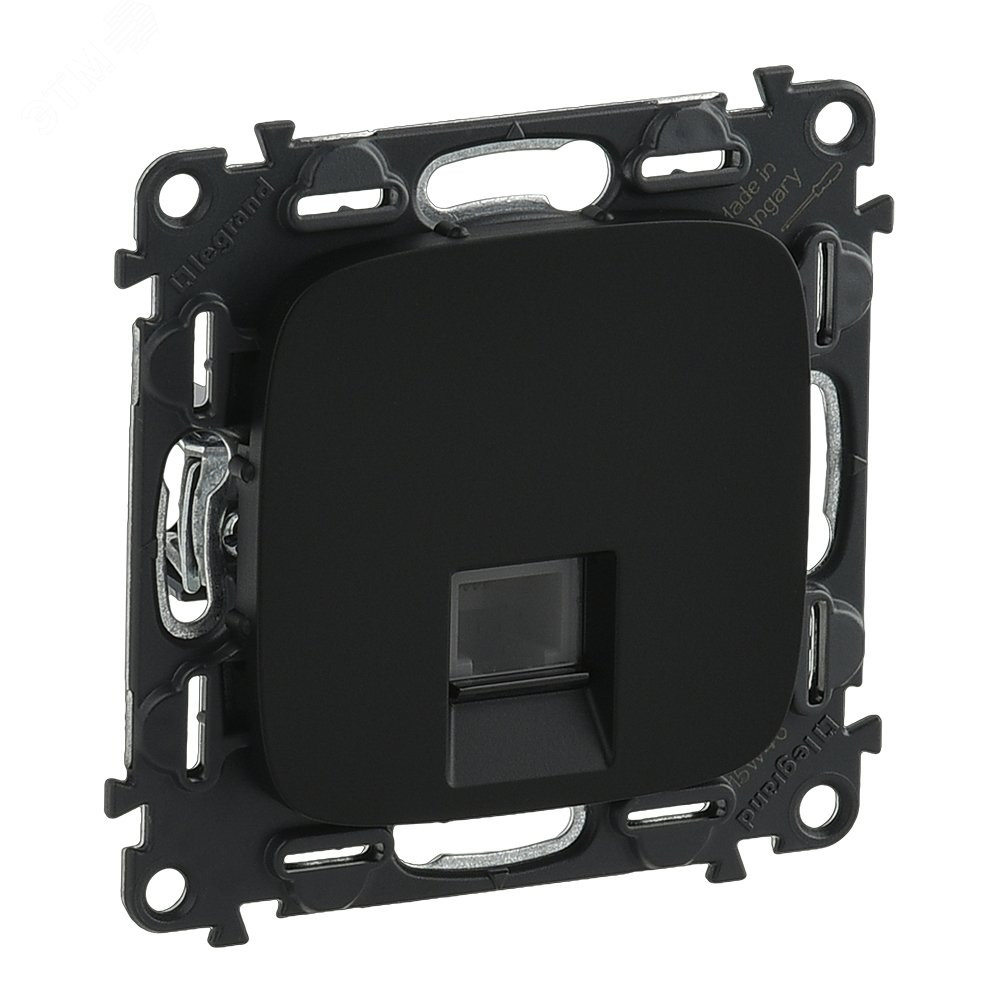 Изображение товара Розетка телефонная Valena ALLURE RJ11 с антрацитовой лицевой панелью