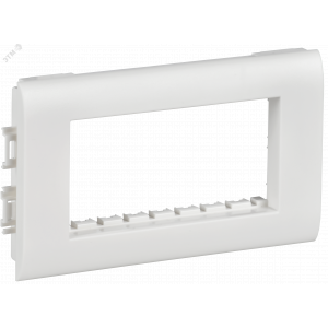 METRA Рамка и суппорт на 4 модуля для кабель-каналов с шириной крышки 75мм белый 638072