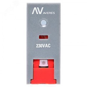 Реле промежуточное с кнопкой и мех. Индикацией RPAt 25/1 12A 230В AC AVERES rpat-25-1-230AC