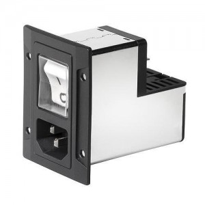 3-118-982, Модули подачи электропитания переменного тока DG12 IEC C14 with Filter 10 A, Screw B mounting, 8 mm, IP 40, Medical