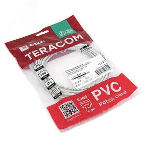 Патч-корд кат.5E UTP неэкранир. PVC 1Гбит/с 5м сер. TERACOM TRC-5EUTP-PVC-5M-GY