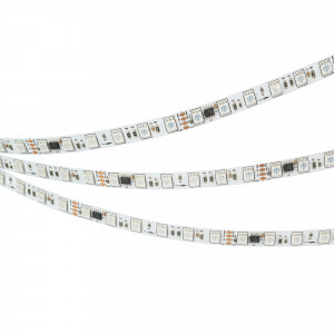 Лента DMX-B72-10mm 24V RGB-PX6 (16 W/m, IP20, 5060, 5m) 037869, Светодиодная лента DMX-B72, открытая IP20, микросхема UCS512. Светодиоды SMD 5060, 72шт/м (360шт на 5 м), 1 pixel = 6 LED, белая плата, ширина 10мм, скотч 3М. Цвет RGB, угол 120°. Питание 24 В, мощность 16 Вт/м (80 Вт на 5 м). Размеры 5000x10x2 мм. Мин.от